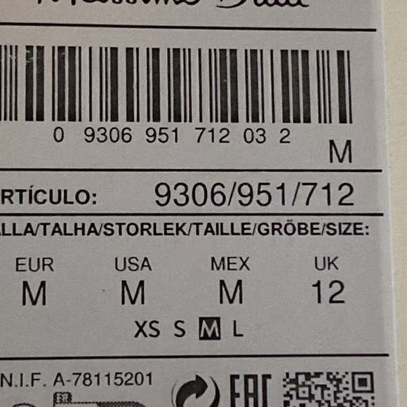 NWT Massimo Dutti Studio Off White Leather Midi Skirt with Front Slit Size M. - Picture 8 of 12